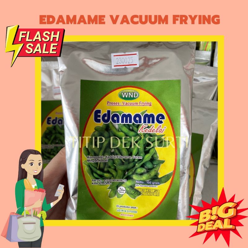 

(TERMURAH) Edamame Crispy Oven/ Vacuum Frying asli Jember 100gr