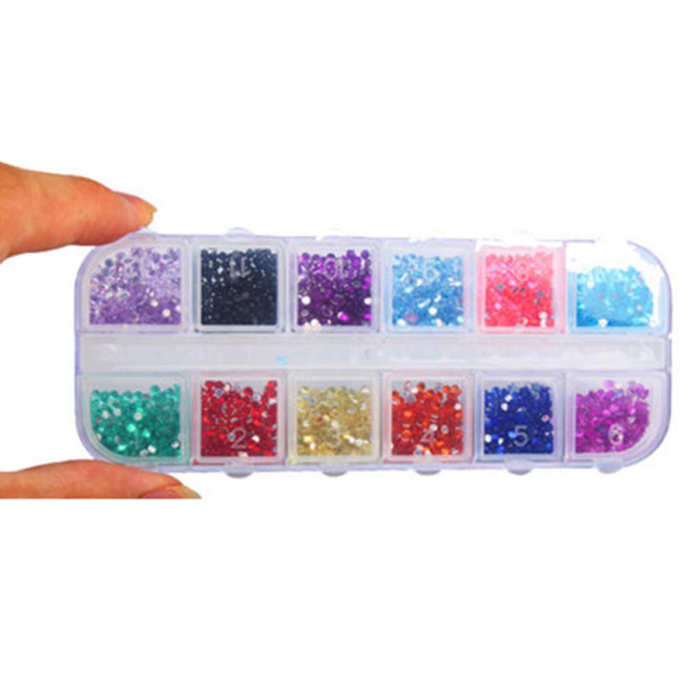 R-flower 3600Pcs Nail Art new Glitter Manicure Dekorasi Tips Akrilik