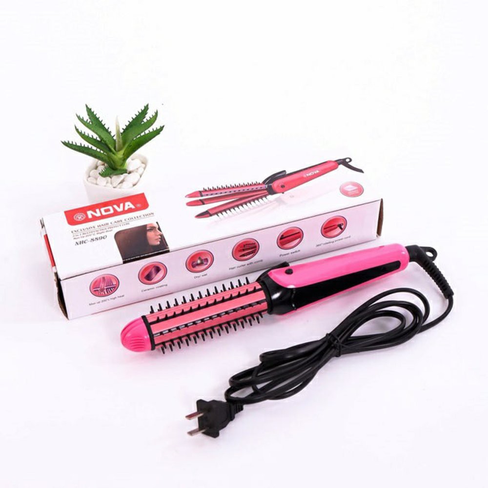 [COD] CATOKAN SISIR 3IN1 NOVA NHC-8890  INOVASI TERBARU PENGERITING PELURUS RAMBUT 3 FUNGSI PRAKTIS