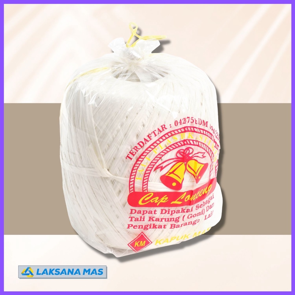 

HJK Tali Rafia Plastik Laksanamas Merek Lonceng Warna Putih Susu di Jakarta/Tangerang/Depok/Bekasi