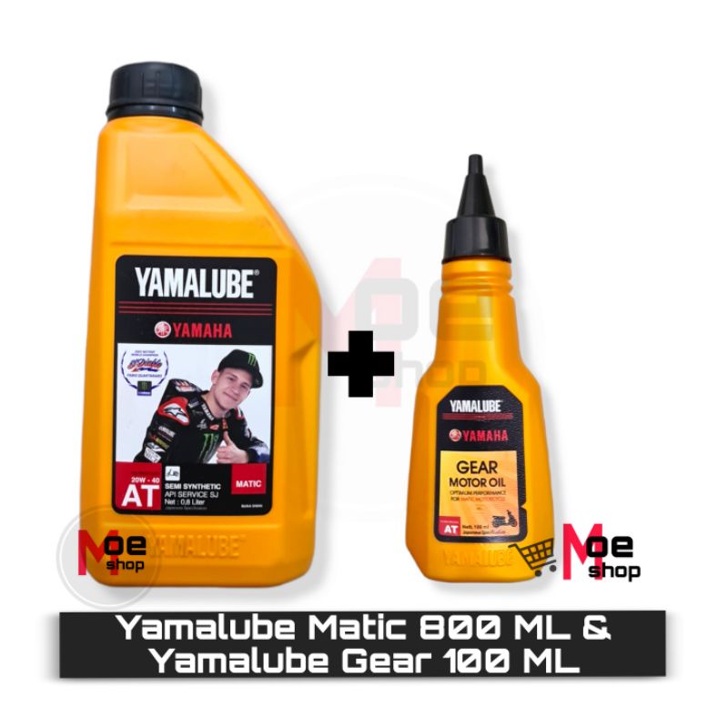 Paket Oli YAMAHA Yamalube Matic 20W-40 800ML &amp; Yamalube Gear 100ML Motor Oil