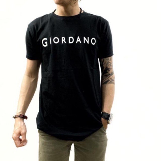 Kaos distro kaos pria giordano Hitam Maron putih navy kuning kaos pria