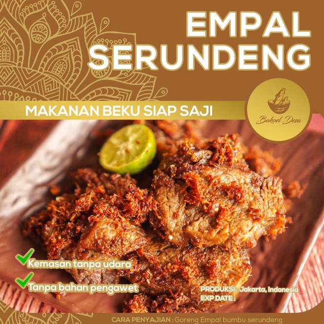 

FROZEN FOOD “Ready to Cook” Empal Gepuk Serundeng 200gr