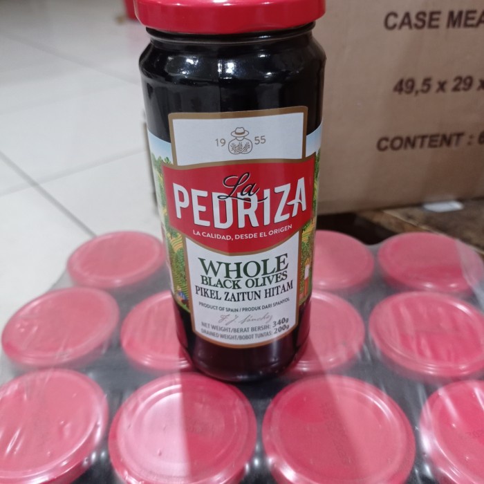 

Kalengbuah- La Pedriza Whole Black Olives/Pickle Buah Zaitun Hitam Utuh 340Grm -Buah-Kaleng.