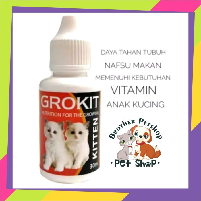 Anak-Vitamin- Vitamin Pertumbuhan Anak Kucing Kitten Grokit Kitten Multi Vitamin -Vitamin-Anak 750