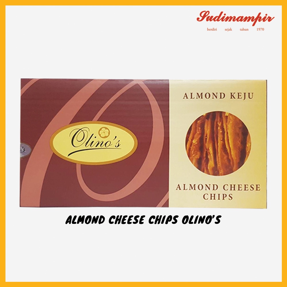 

Biskuit Almond Crispy Cheese Asli Olino (250 gram) - Oleh Oleh / Makanan Ringan Surabaya