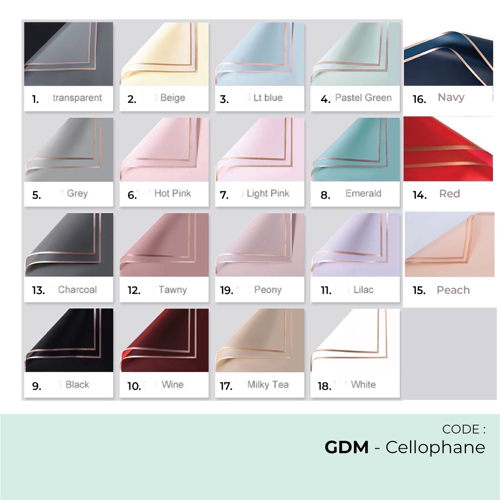 

Flower Wrapping Paper Lembaran / Korean Wrapping Paper / Cellophane / Kertas Bunga - GDM