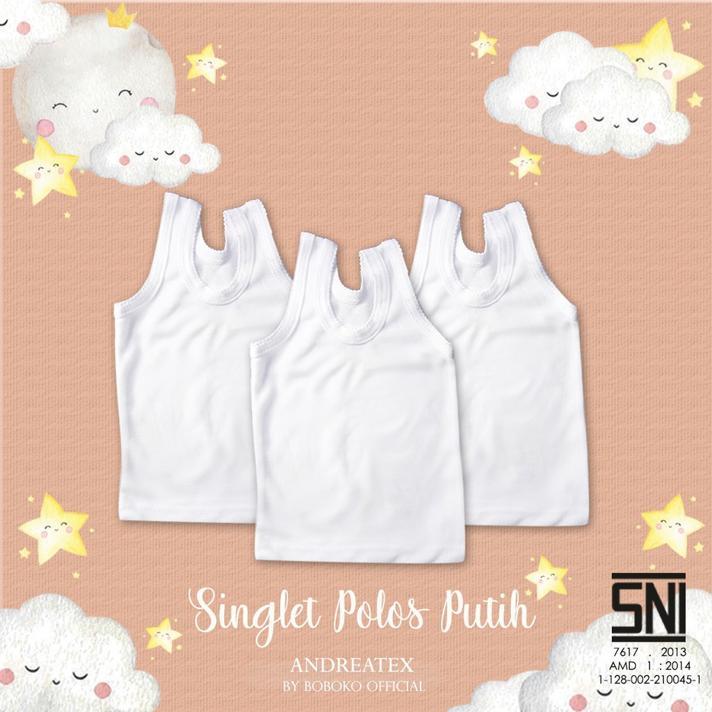 Velvet Junior Singlet Kaos Dalam Kaos Sport Kaos Dalam Bayi Kaos Dalam Anak Velvet Junior Singlet NB S M L LB Keiko S M L Premium SNI