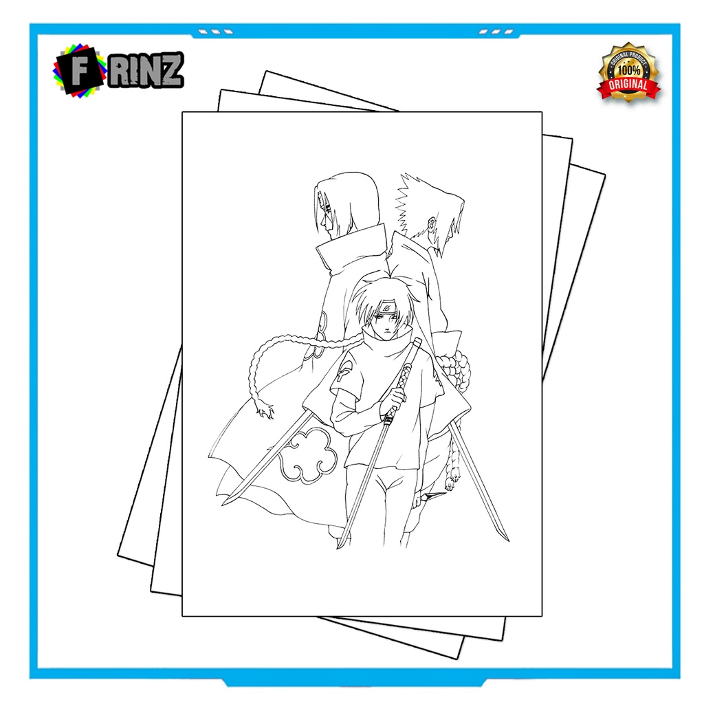 Gambar Sketsa Mewarnai ~ 11 . Naruto Part 1 / Seketsa Lukis / Drawing Sketch / Menggambar-02