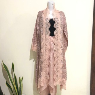 outer A batik viscose with lace renda/Oter batik+rok lilit polosan