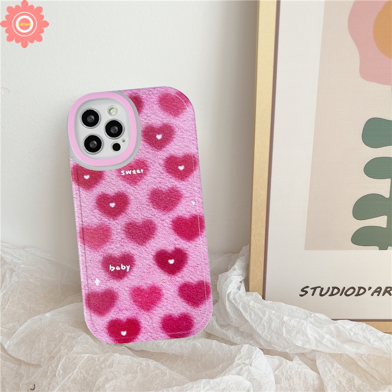 Soft Case TPU Motif Hati Warna Pink Untuk Xiaomi Redmi Note 10 10S 10 Max Plus 8 9 8 9 8 9 10t 9A 9C Nfc POCO X3 Pro