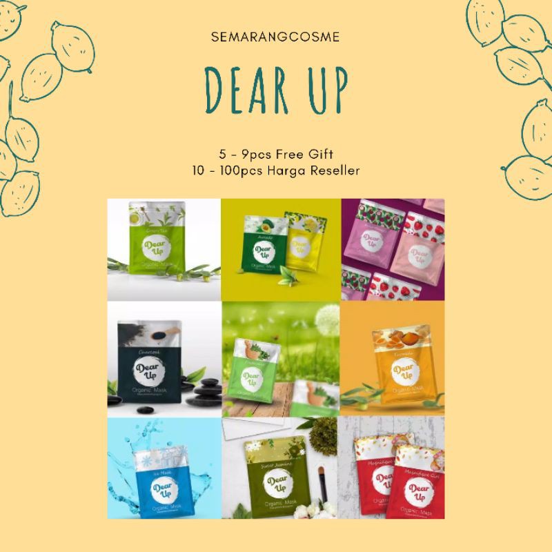 MASKER ORGANIK BY DEAR UP [ BPOM ]
