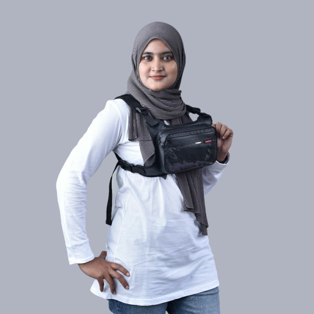 Chestbag Waterproof Outdoor Pria Premium/Tas Dada Fashion Terbaru Anti Air Bahan Bimo Fanteus