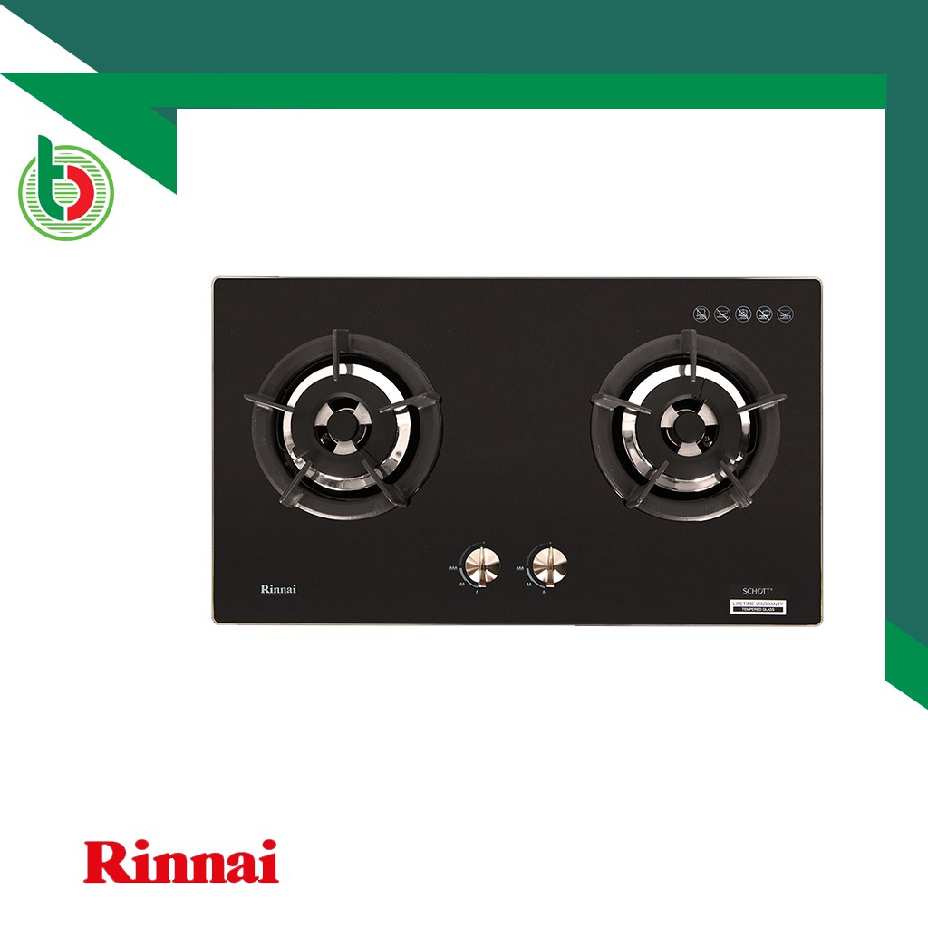 Kompor gas tanam rinnai RB 2 GH-C BK dua tungku