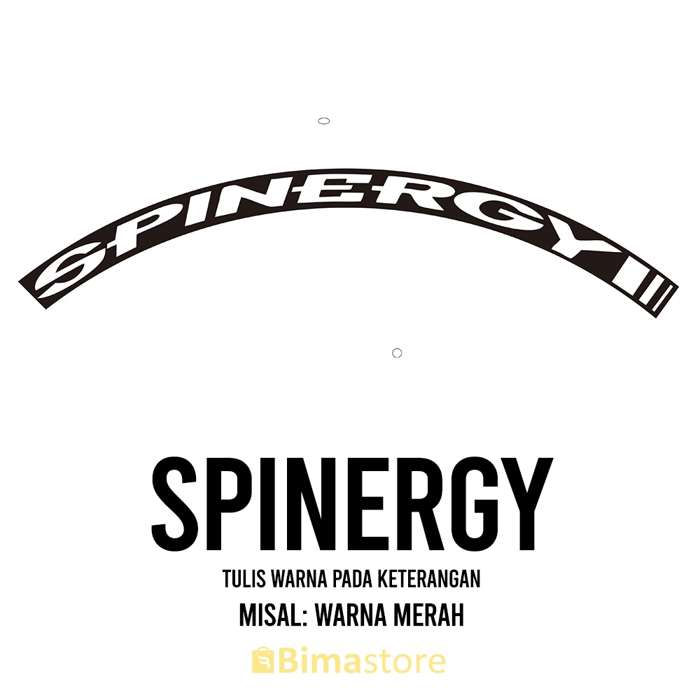 Sticker Decal Rims Sepeda SPINERGY | Lebar 1 - 3 cm | Diameter 16", 18", 20", 24", 27.5", 29", 700c 