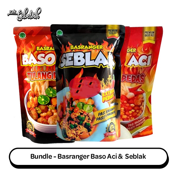 Jual Bundle Basranger Seblak Baso Aci Extra Pedas Tulang Rangu