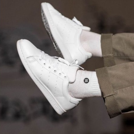 Sepatu Ads Stan Smith Full White Original / Sneakers Pria Original / Sepatu Putih Polos Pria