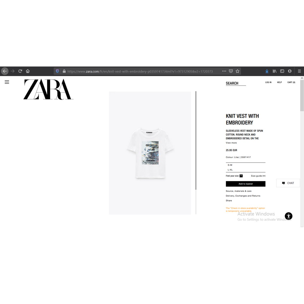 ZARA Knit Vest T-Shirt