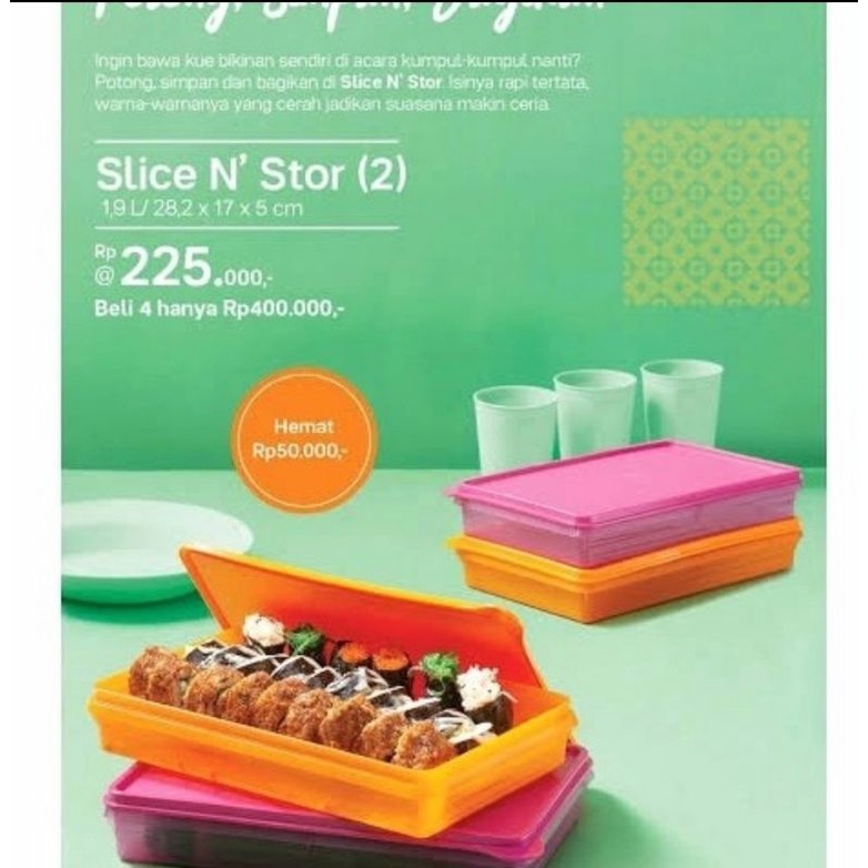 tupperware slice n stor set - wadah kue - wadah masakan -wadah serbaguna