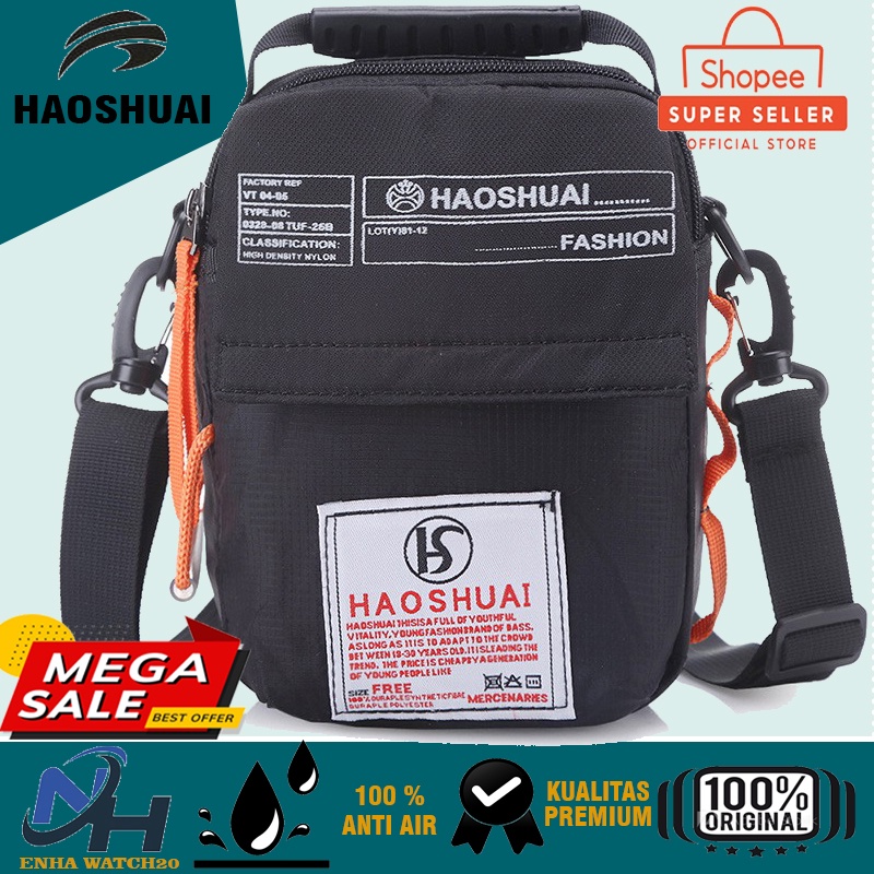 Tas Selempang Pria Wanita Import HAOSHUAI 212Bahan Canvas Premium  Tas olahraga Casual Kekinian Rema