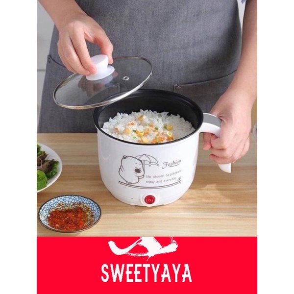 0.8L Portable Fry Pan Panci Listrik /Serbaguna Electric Frypan Panci / Elektrik Free Kukusan Stainless Panci Penggorengan#termurah #murah #fashionwanita