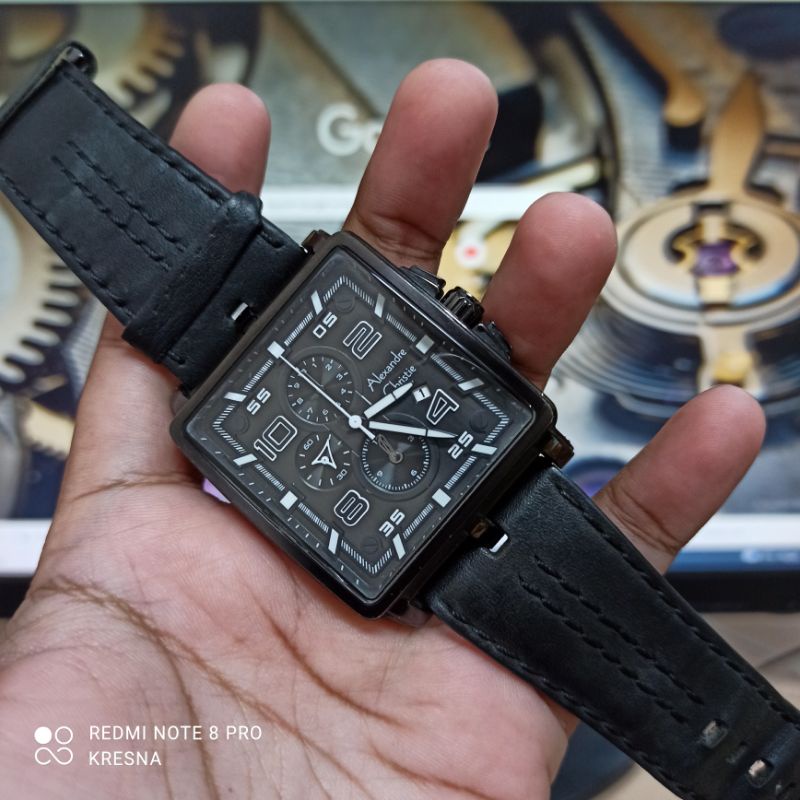 Preloved Alexandre Christie AC6409MC AC6409 Strap Kulit Leather Cowok Pria