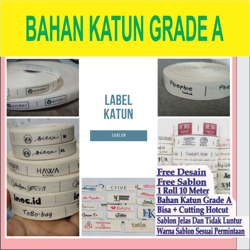 

Label katun / label hijab / label baju / label gamis / label mukena / label sablon bisa custom