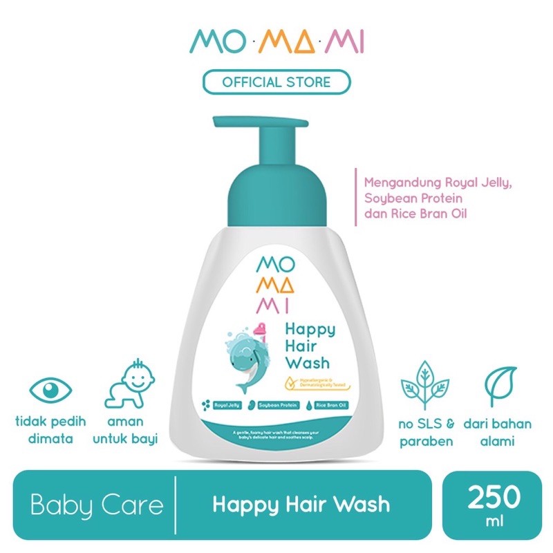 MOMAMI  happy hair wash 250ml-Sampo Baby