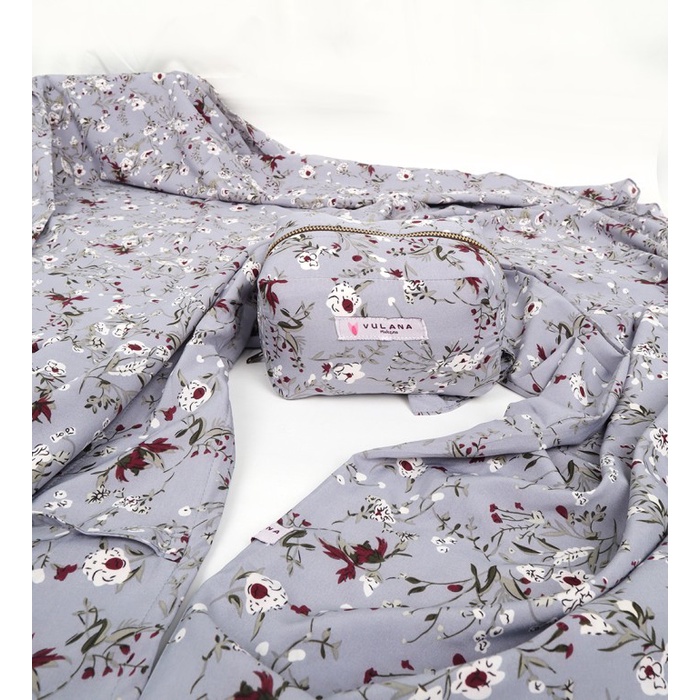 Mukena wanita Mukena Traveling Sabi edition - Silky Premium - Mini Pouch - 2 putih polos katun termu