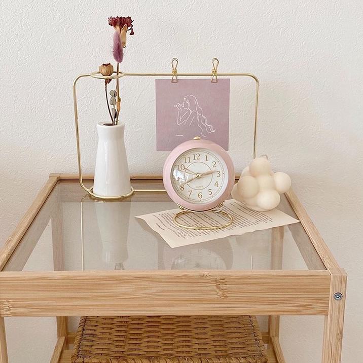 Terbaru.. ISKU Quartz Vintage Alarm Jam Alarm clock retro Clock Aesthetic Korean Style Jam Weker Pre