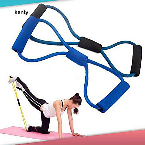 Fitness Elastic 8 Word Resistance Bands Tube Exercise Workout Band For Yoga