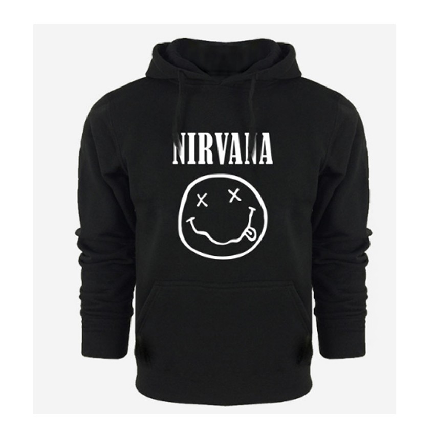 Hoodie Distro Nirvana USA White Premium