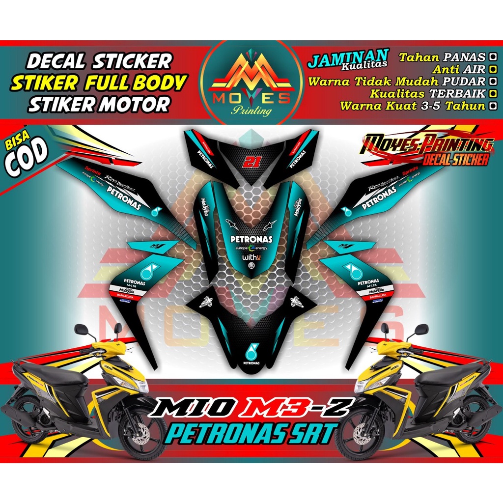Decal stiker Mio M3 - Mio Z Petronas - Sticker Striping mio m3 Mio Z - decal Stiker setriping mio M3