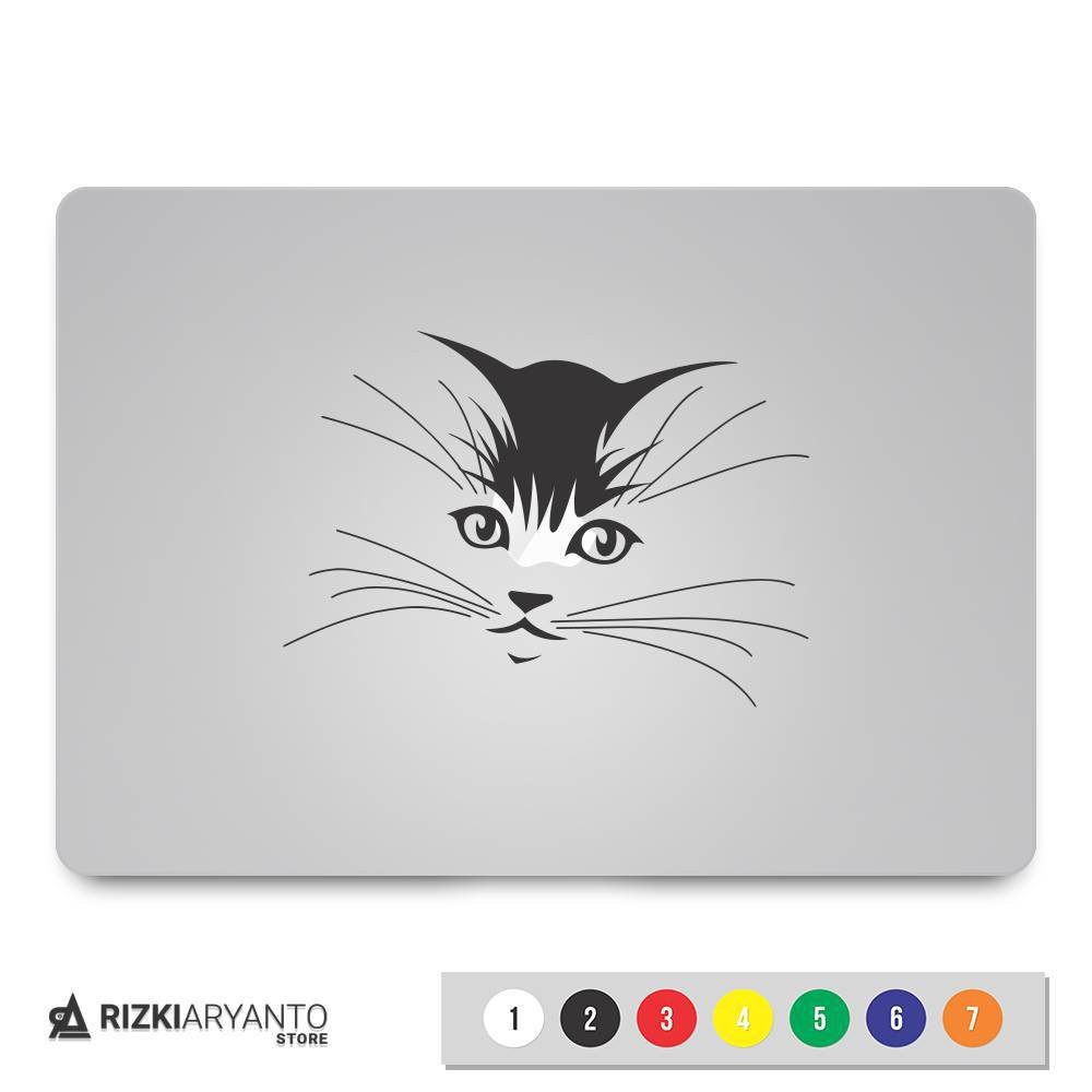 Sticker - Stiker Cat Wajah Kucing Lucu Laptop Macbook