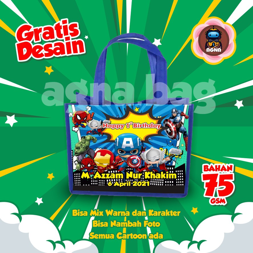 

GOODIE BAG MURAH / TAS ULTAH CUSTOM /TAS ULTAH PROMO/ TAS ULTAH AVENGER 4