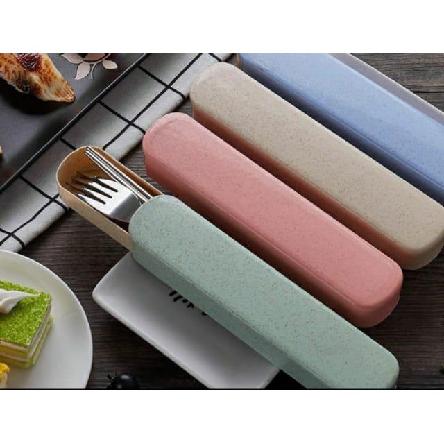 Set Alat makan Stainless Steel Sendok Garpu Sumpit