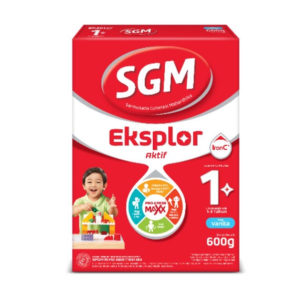 Promo Harga SGM Eksplor 1+ Susu Pertumbuhan Vanila 600 gr - Shopee