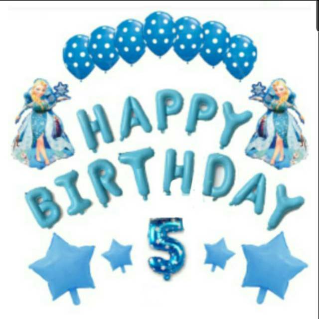 Paket set dekorasi frozen / dekorasi ulang tahun set frozen