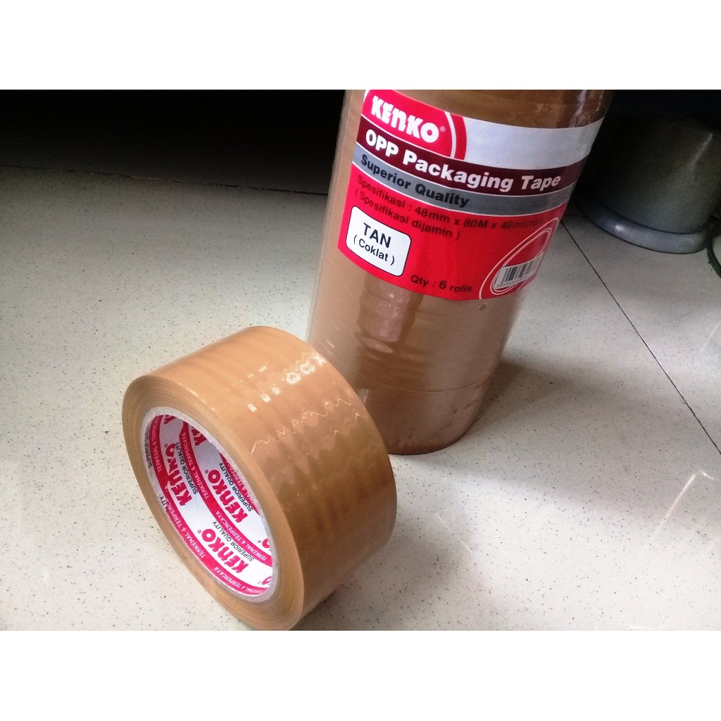 

Lakban Coklat 2" Packaging 48mmx80mx48micron Superior Quality - Kenko