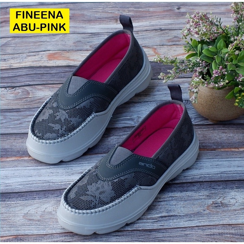 SEPATU WANITA ANDO MARTHA FINEENA ORIGINAL SLIP ON MODEL TERBARU RINGAN KUAT ELEGANT