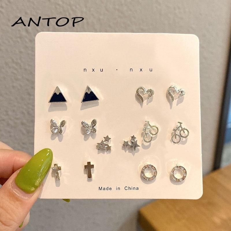 7 Pasangset Anting Tusuk Aneka Desain Gaya Simple Untuk Wanita