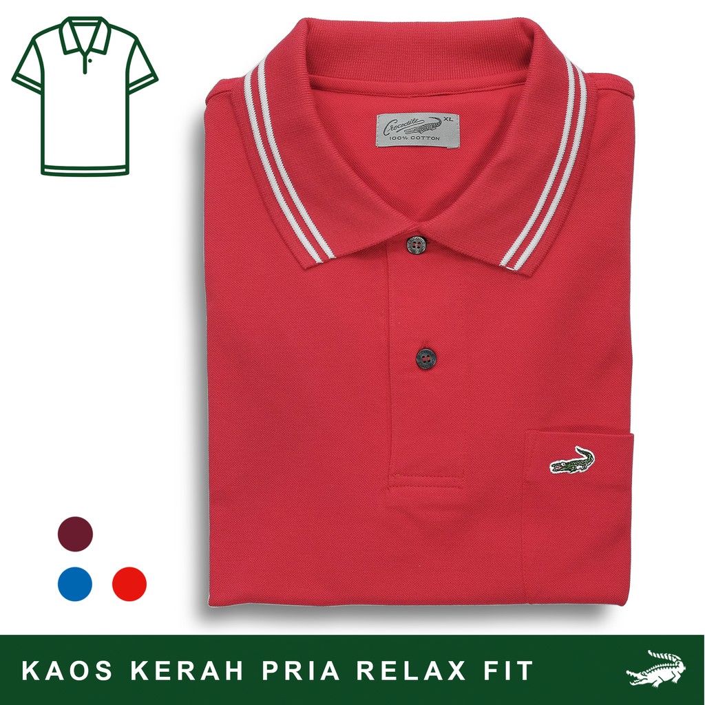  Crocodile  DEFI A Baju  Kaos Kerah Pria  Men Polo Original 