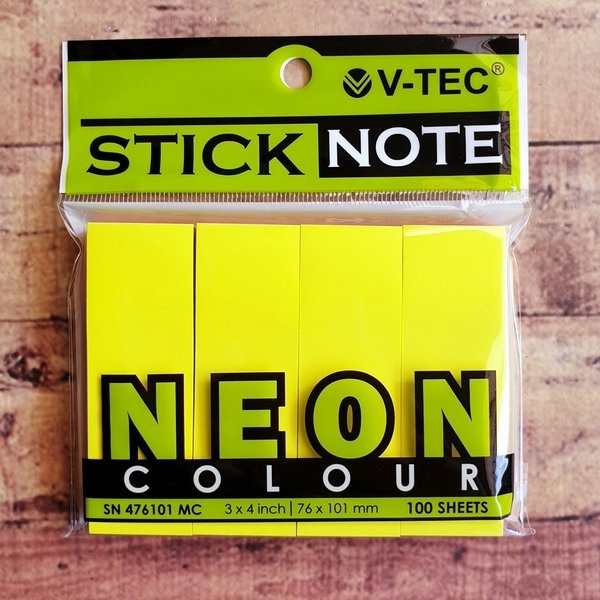 

V-Tec Sticky Notes SN 476101 Isi 100 Lembar 76 x 101 mm