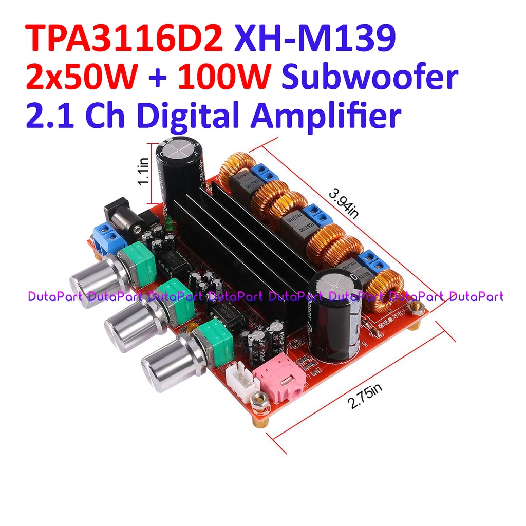 TPA3116D2 XH-M139 2x50W + 100W Subwoofer 2.1 Digital Power Amplifier