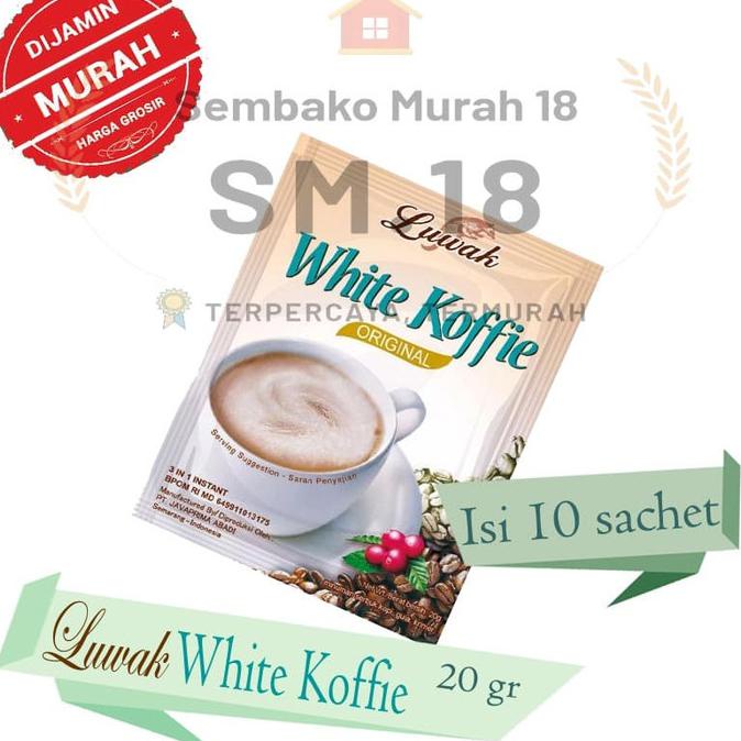 

Cantik Luwak White Koffie 1 Renceng / 10 Sachet / Kopi Coffee Grosir Diskon