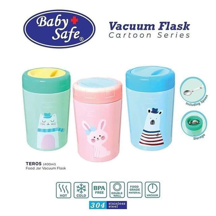 Baby Safe Food Jar Vacuum Flask TER05 - 400 ml (Tersedia varian warna)