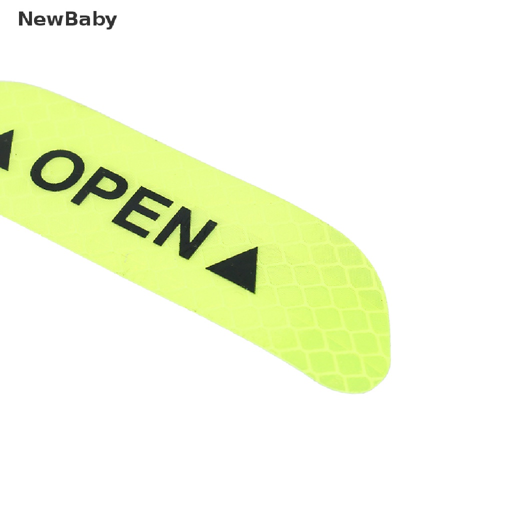 NewBaby 4x Fluorescent green car door open sticker reflective tape safety warning decal ID