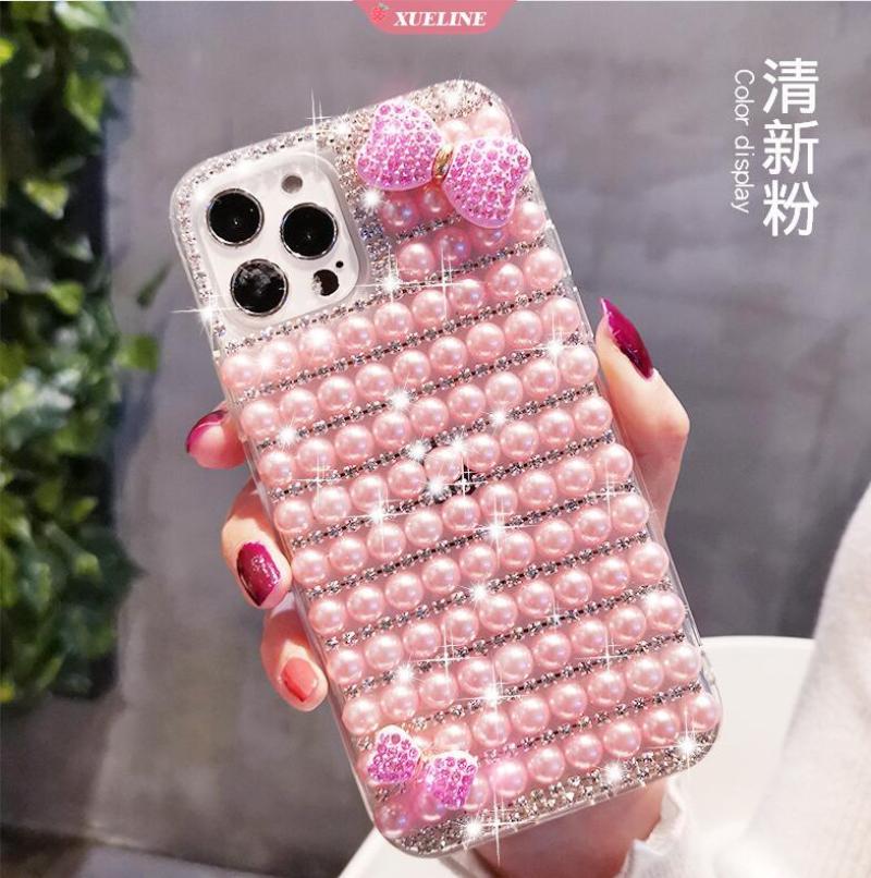 Iphone 7 Plus 8plus 6plus 6Splus XR 5S SE X XS Max Phone Case Luxury Pearl Phone Case Two-in-one Marble Pattern Soft Silicone Protective Cover Xueling