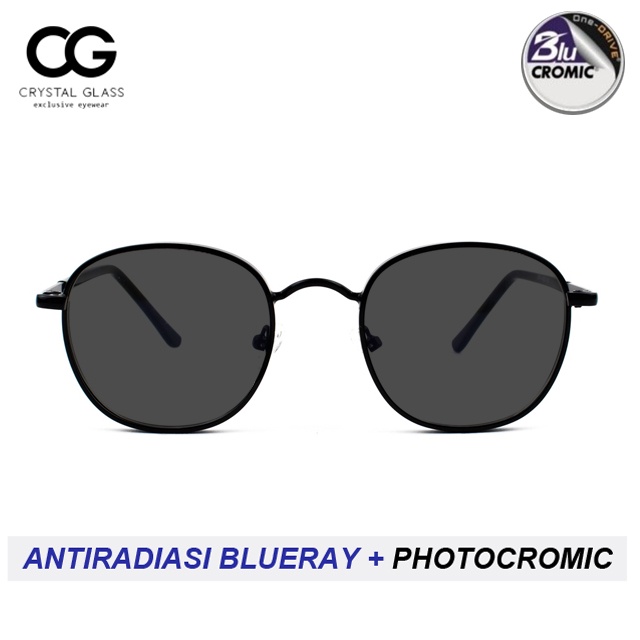 Kacamata Minus Photocromic Blueray Bluecromic Antiradiasi UV dan Gedget Full Titanium Vinolia