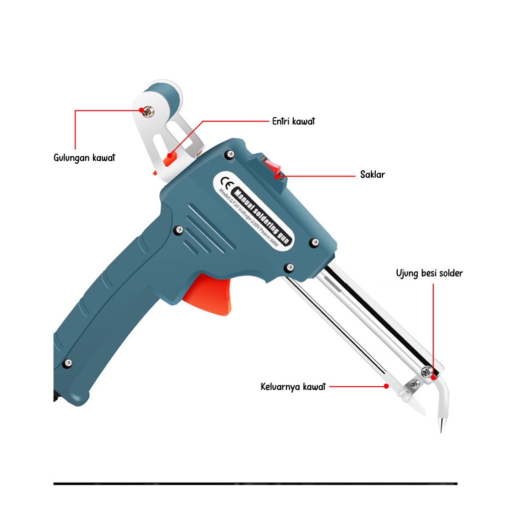 Solder Iron Autometic Tin Gun 60W - GT10 Solder Tembak Otomatis Solder Listrik Timah